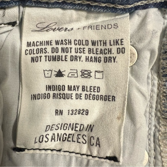 Lovers + Friends Logan High Rise Tapered Jean in Blue Heights Sz 27 - Picture 8 of 14